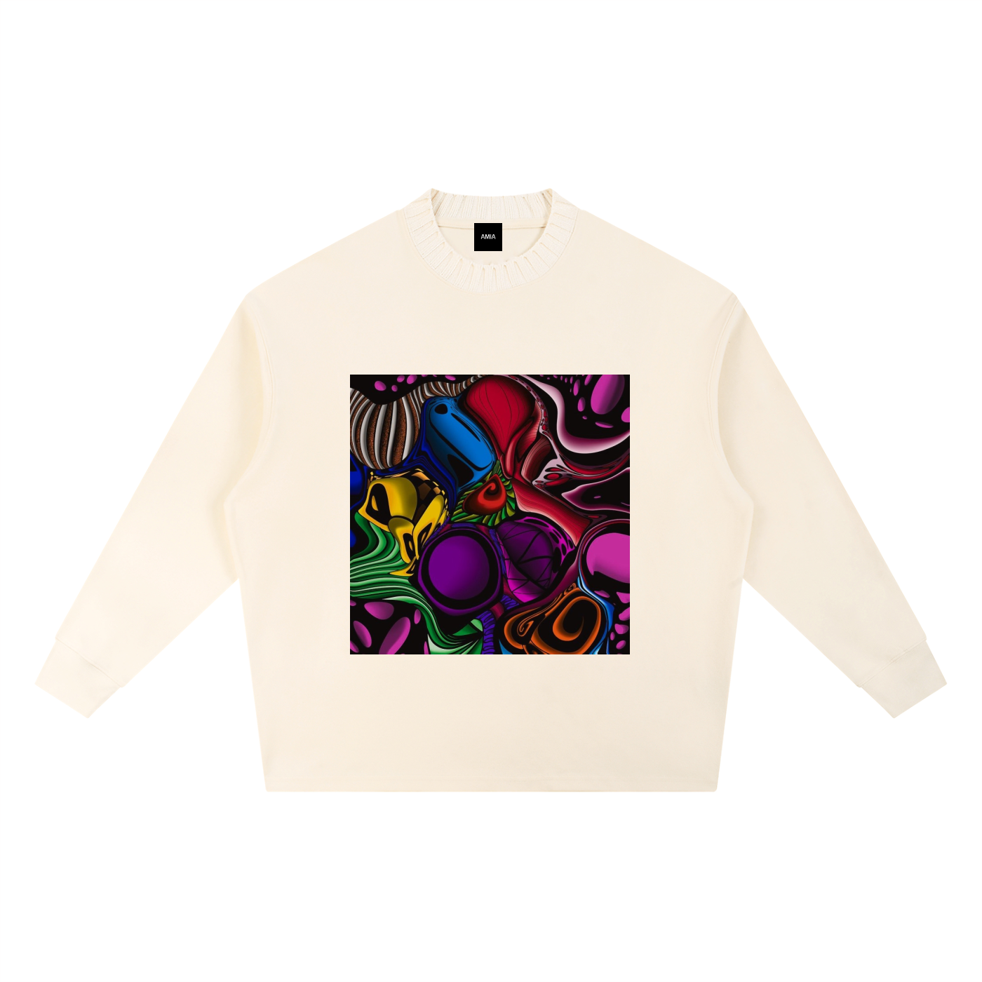 LIVELEO9 Knitted Round Neck Oversize Sweatshirt | Men | Women | 290 GSM |