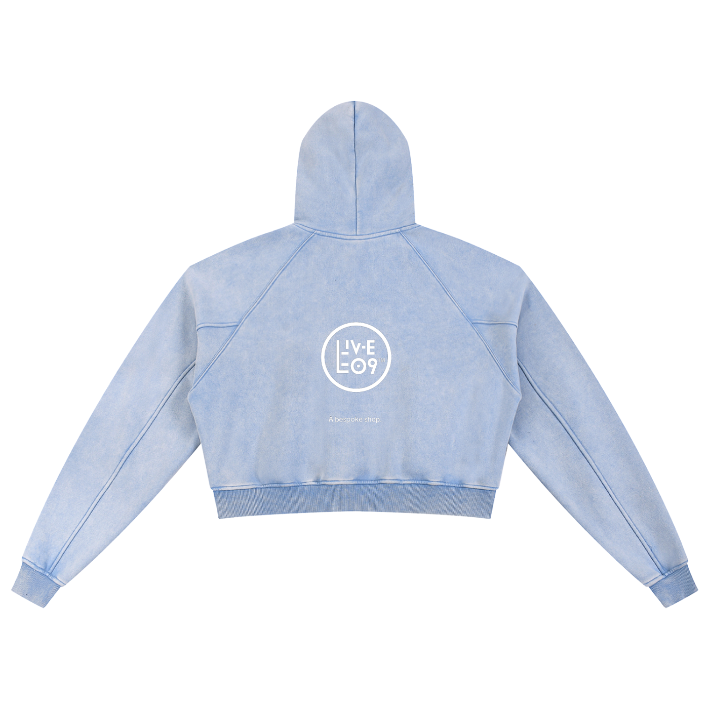 LIVELEO9 Snow Washed Cropped Hoodie | Women | 355 GSM | 4 Colors |