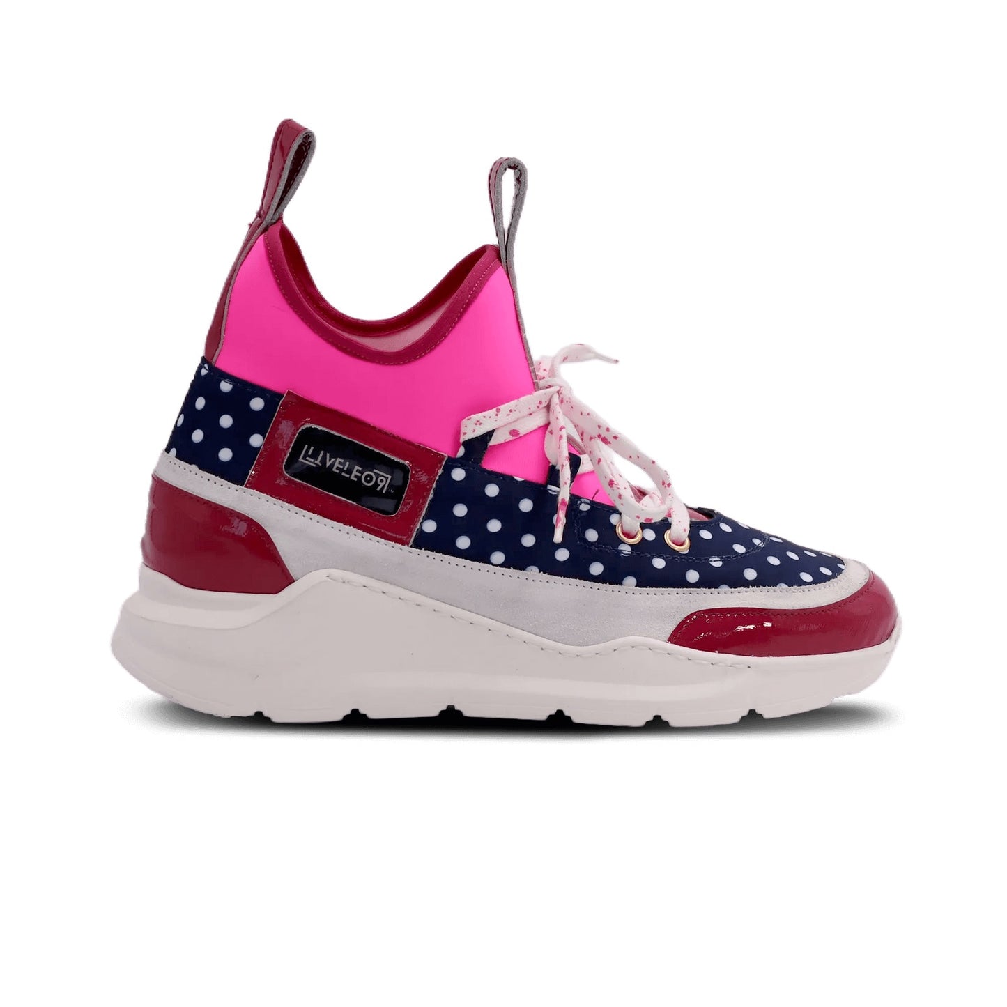 LIVELEO9 Sock Sneaker | Pink | Fuchsia | Navy | White | Polk a Dots |