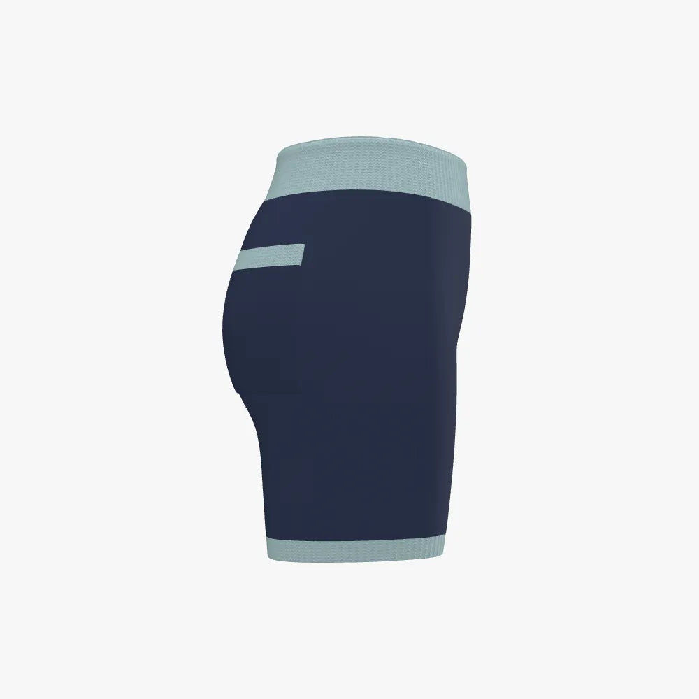 Women's Jacquard Biker Shorts | 12 GG | Light Blue | Navy |