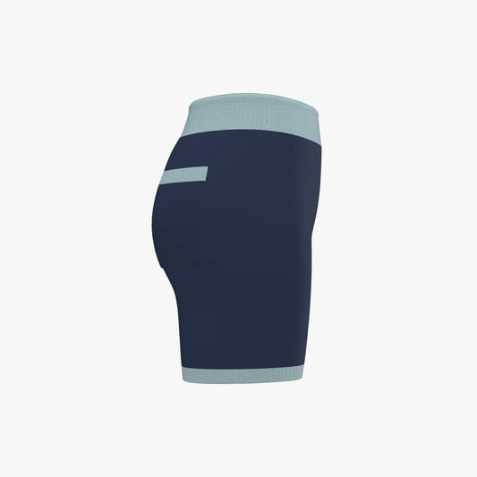 Women's Jacquard Biker Shorts | 12 GG | Light Blue | Navy |
