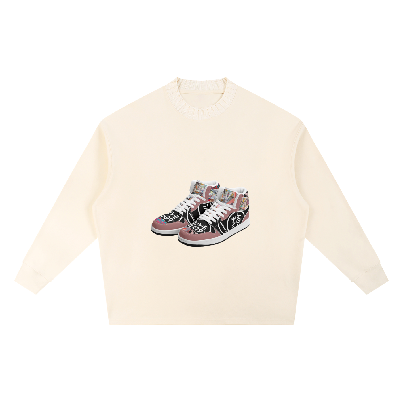 LIVELEO9 Knitted Round Neck Oversize Sweatshirt | Men | Female | 290 GSM | 4 Colors |