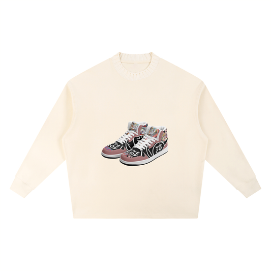 LIVELEO9 Knitted Round Neck Oversize Sweatshirt | Men | Female | 290 GSM | 4 Colors |