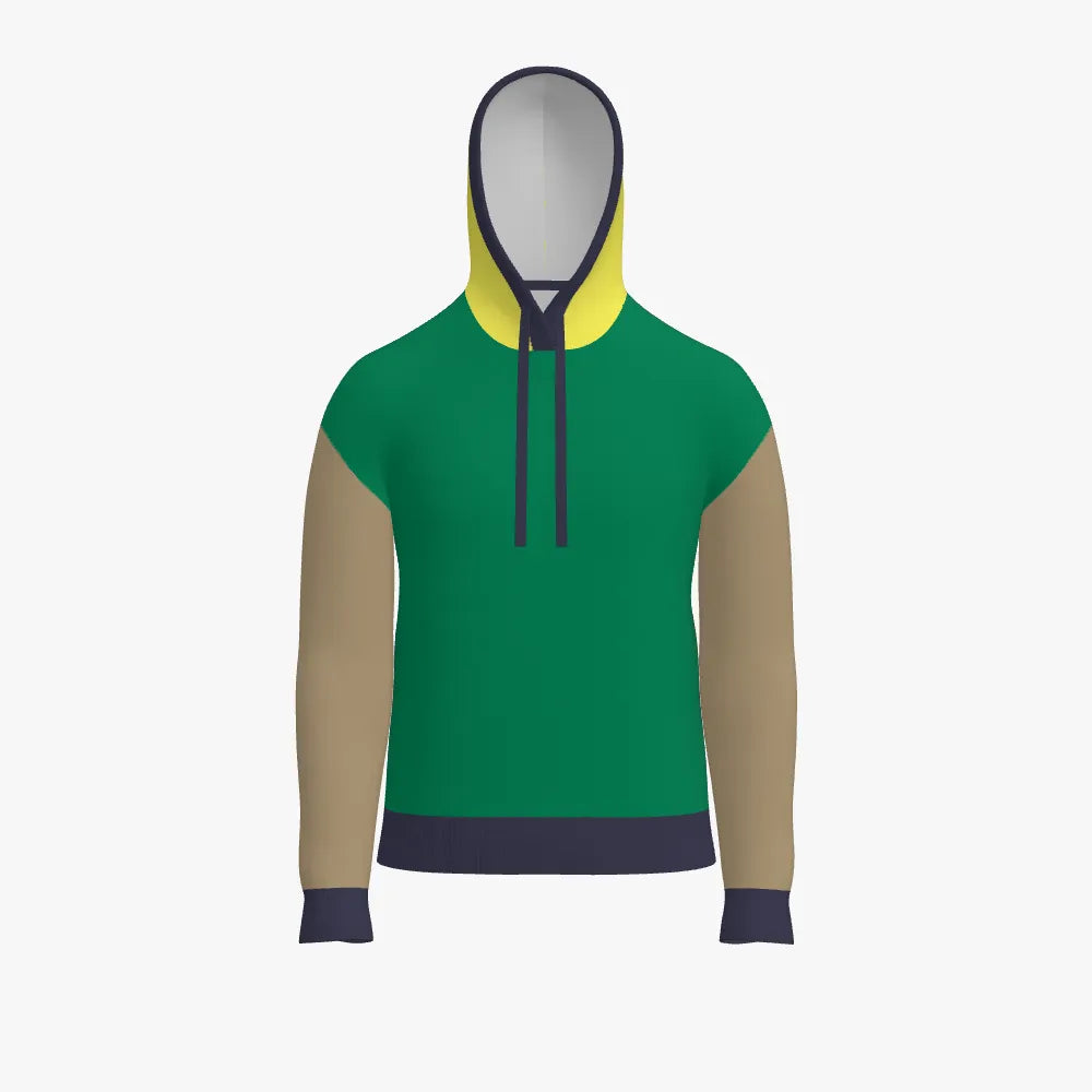 Men's Jacquard Hoodie | 12 GG | Green | Navy | Cream | Yellow |