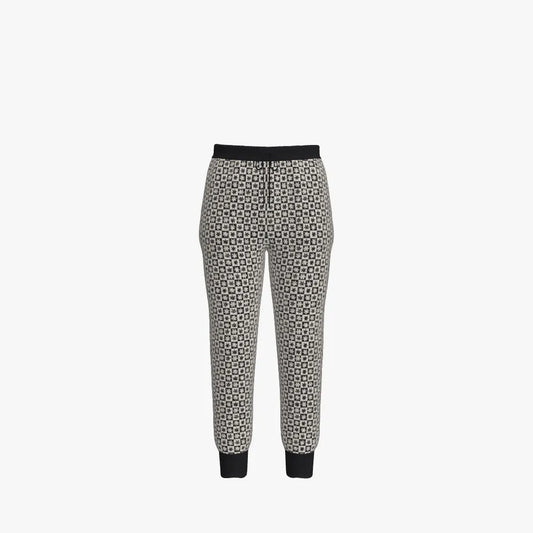 Men's Jacquard Joggers | 12 GG | Black | White |