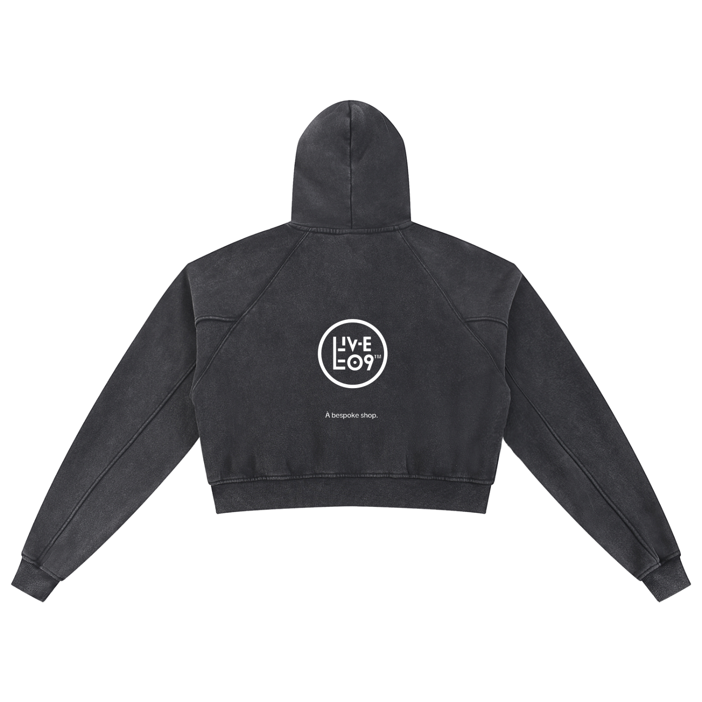 LIVELEO9 Snow Washed Cropped Hoodie | Women | 355 GSM | 4 Colors |