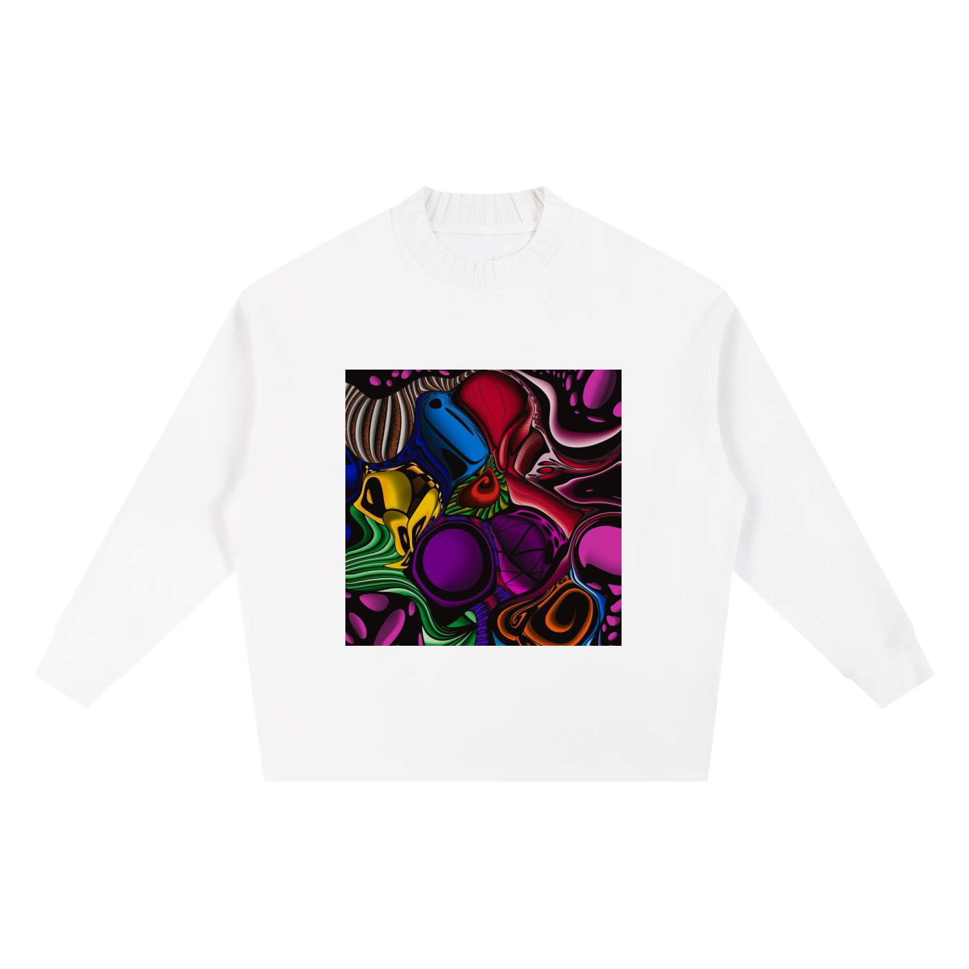 LIVELEO9 Knitted Round Neck Oversize Sweatshirt | Men | Women | 290 GSM |
