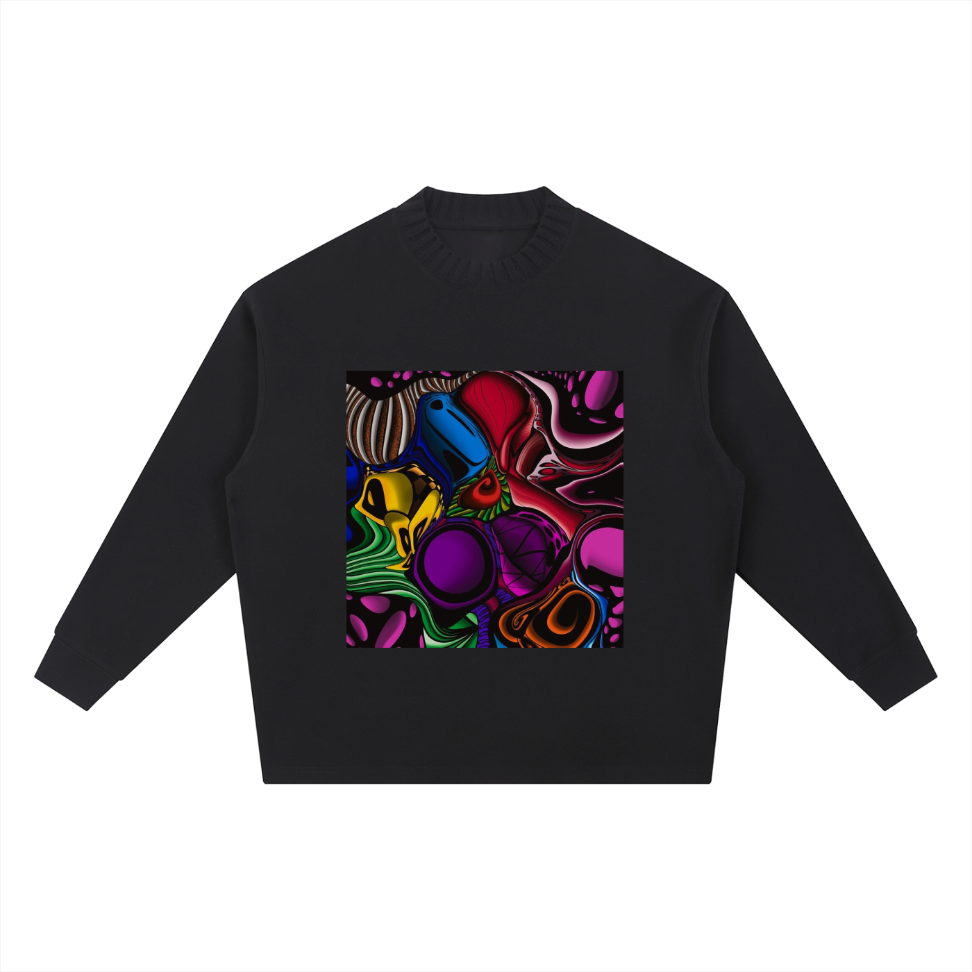 LIVELEO9 Knitted Round Neck Oversize Sweatshirt | Men | Women | 290 GSM |