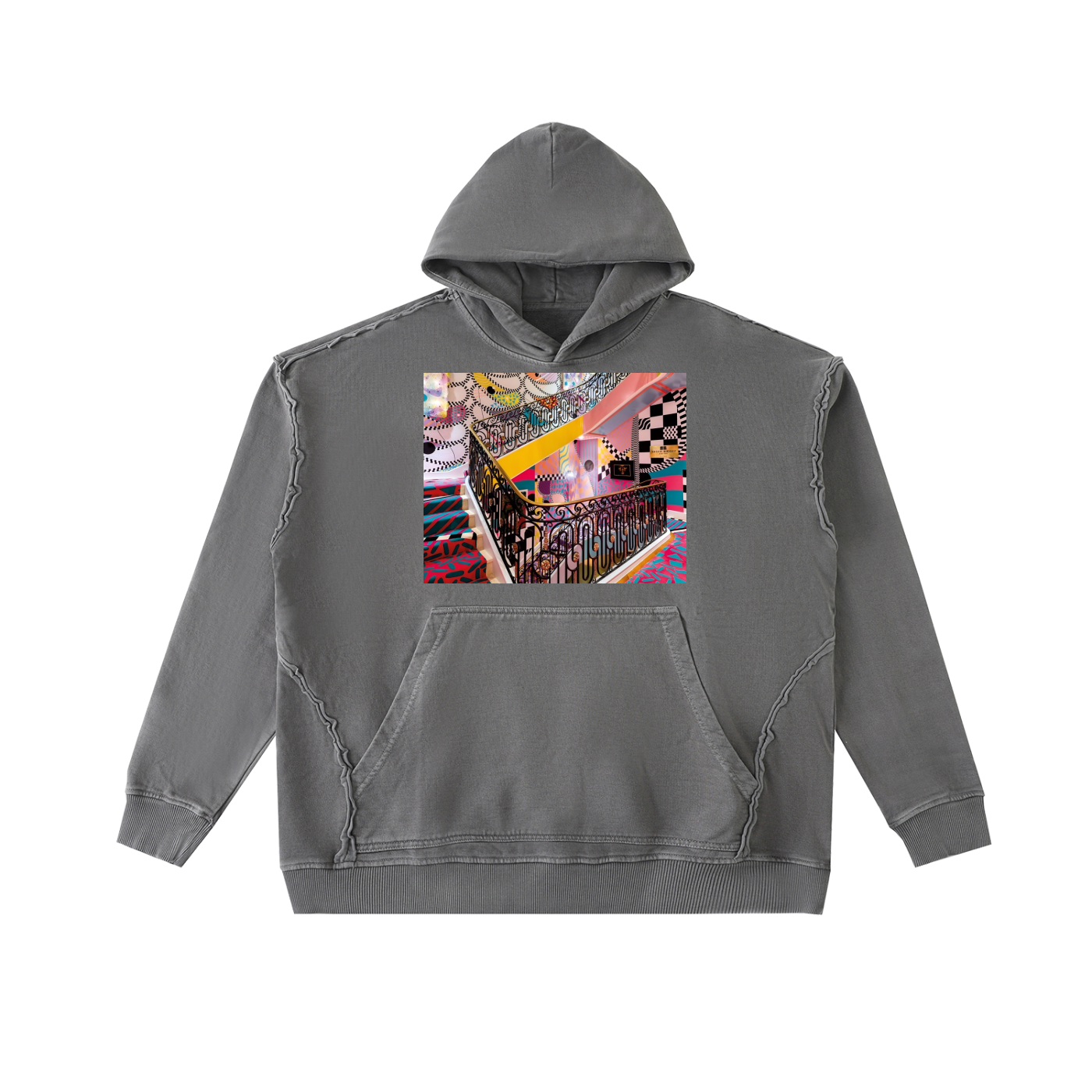 LIVELEO9 Raw-Seam Enzyme Washed Hoodie | Men | 2 colors | 420 GSM |