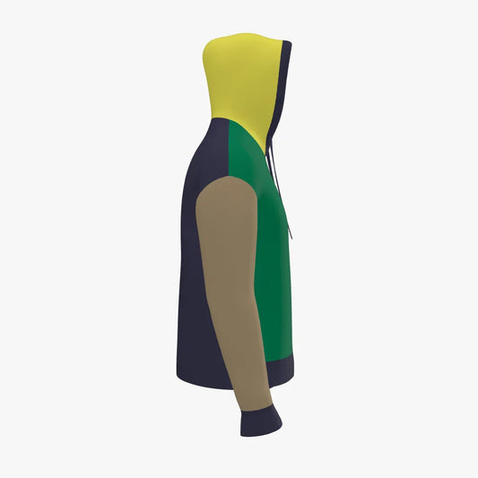Men's Jacquard Hoodie | 12 GG | Green | Navy | Cream | Yellow |