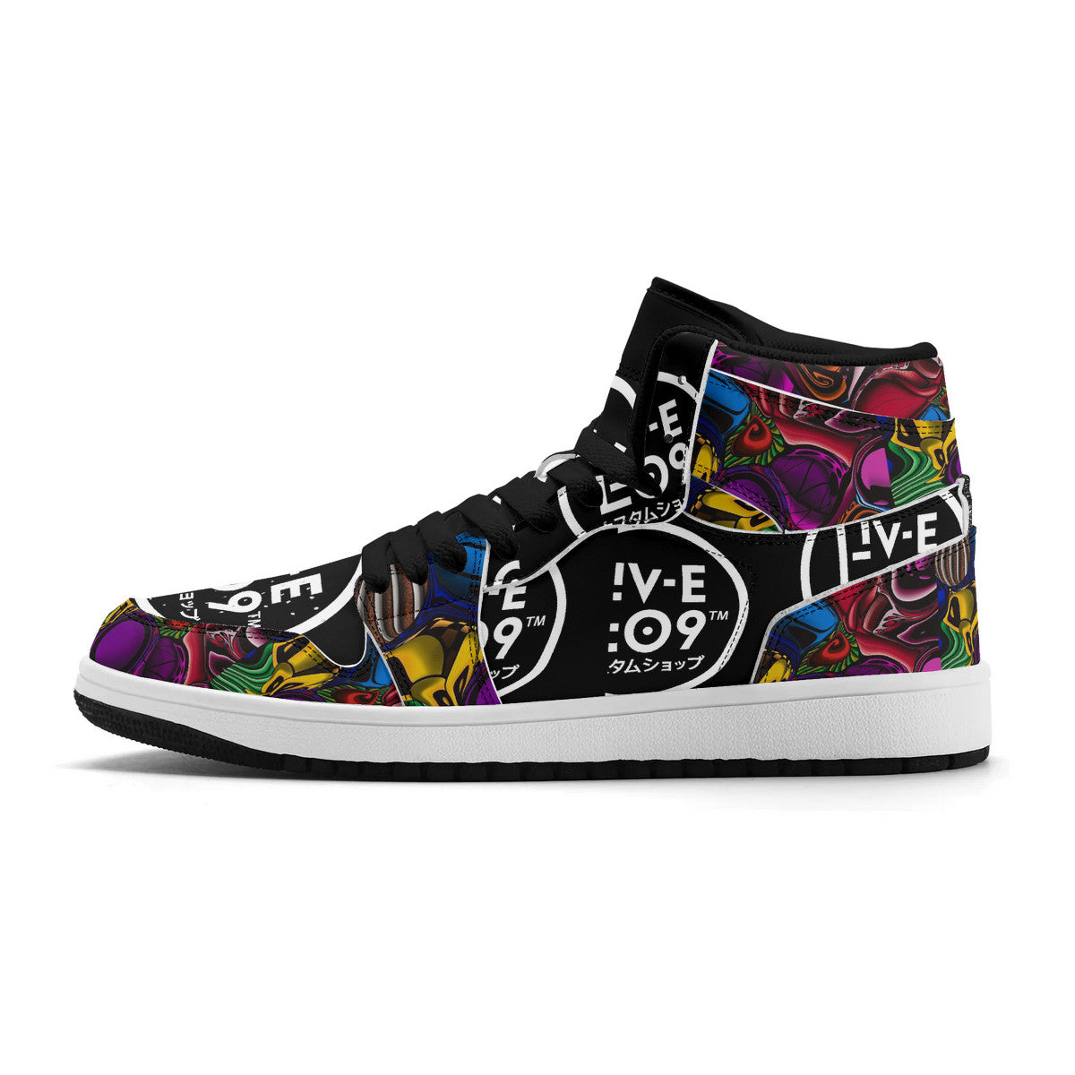 LIVELEO9 x AMIA High Top MIrage 3 | Adult | Logo Edition | Black Laces | Vegan Collection |