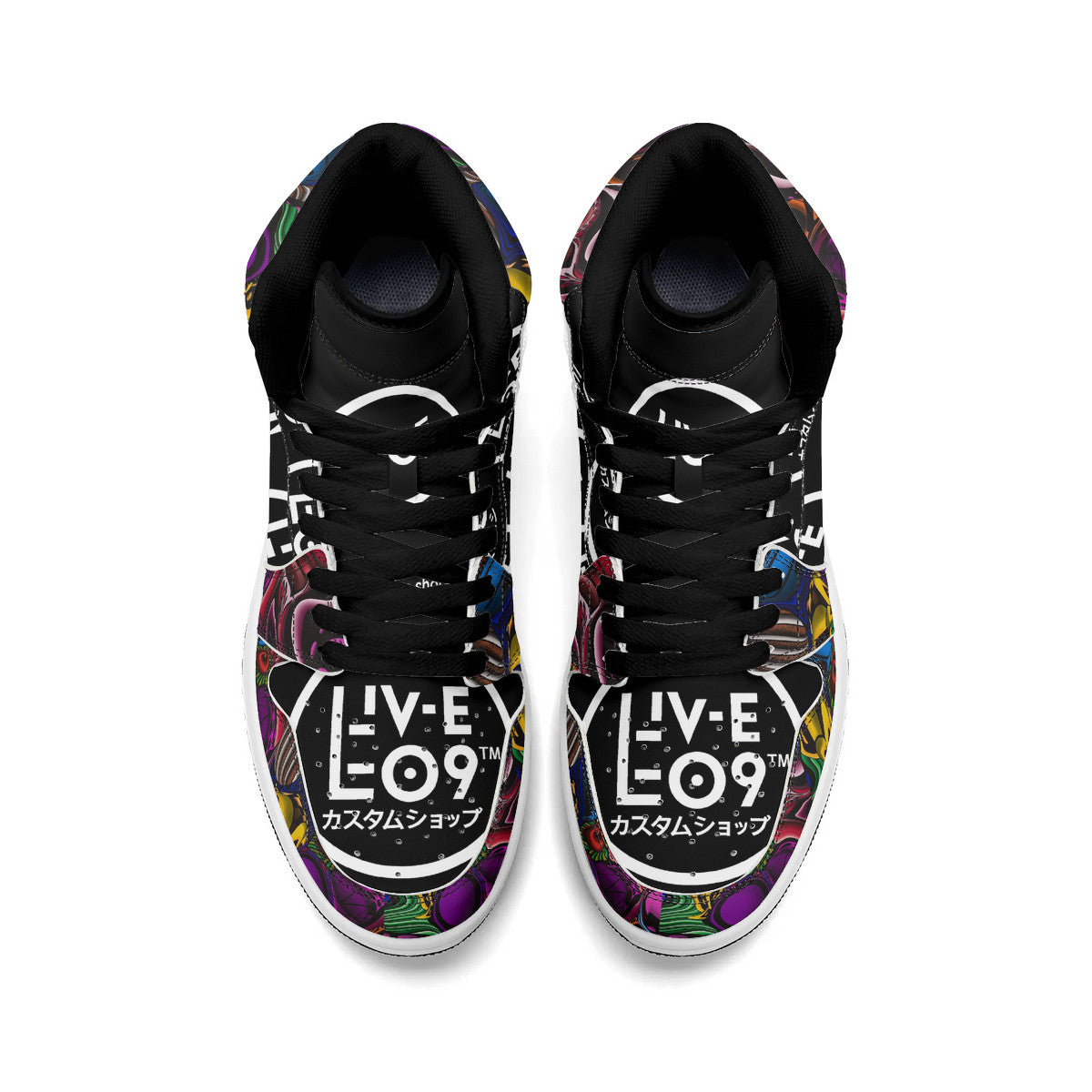 LIVELEO9 x AMIA High Top MIrage 3 | Adult | Logo Edition | Black Laces | Vegan Collection |