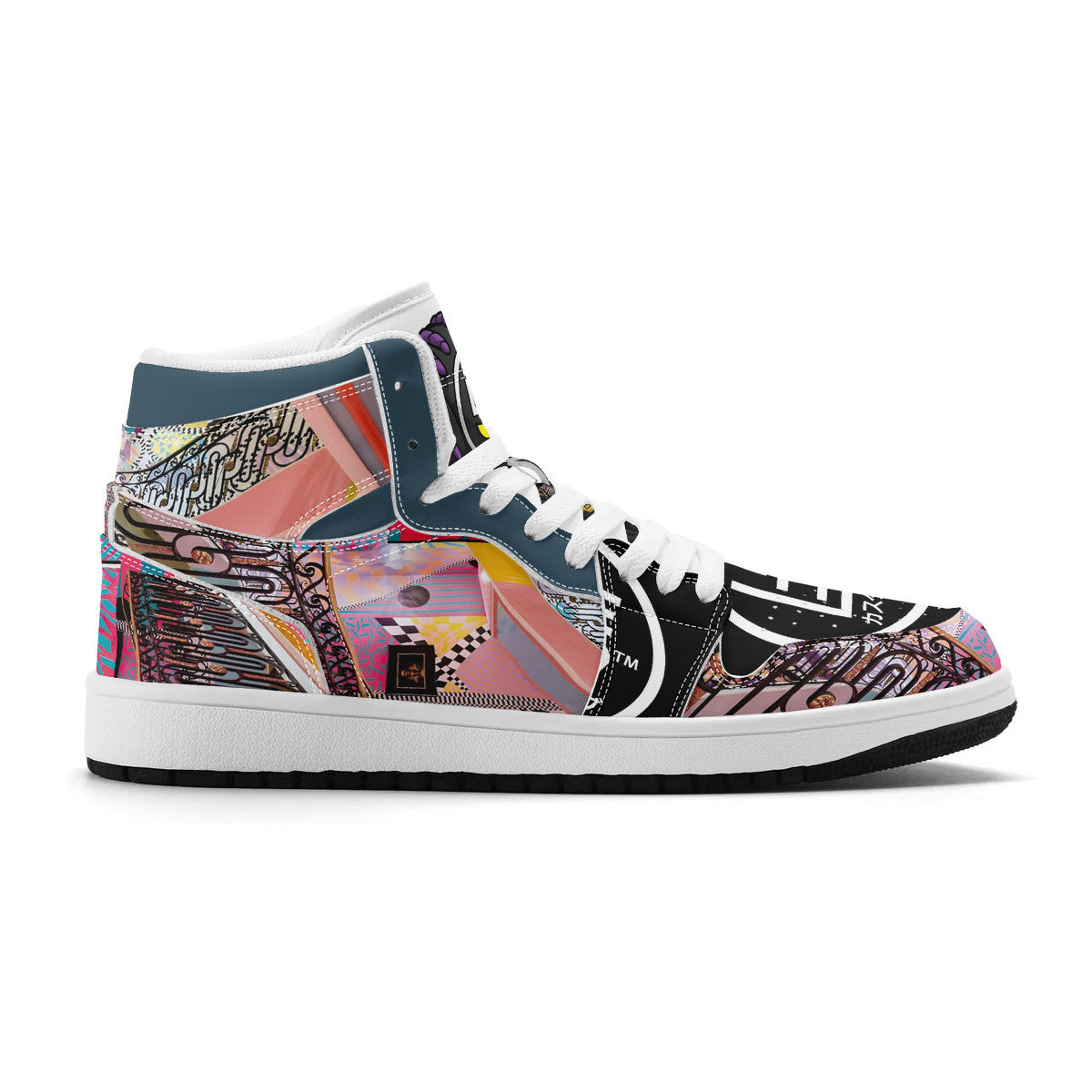 LIVELEO9 x AMIA High Top Mirage 2 | Adult | Logo Edition | White Laces | Vegan Collection |