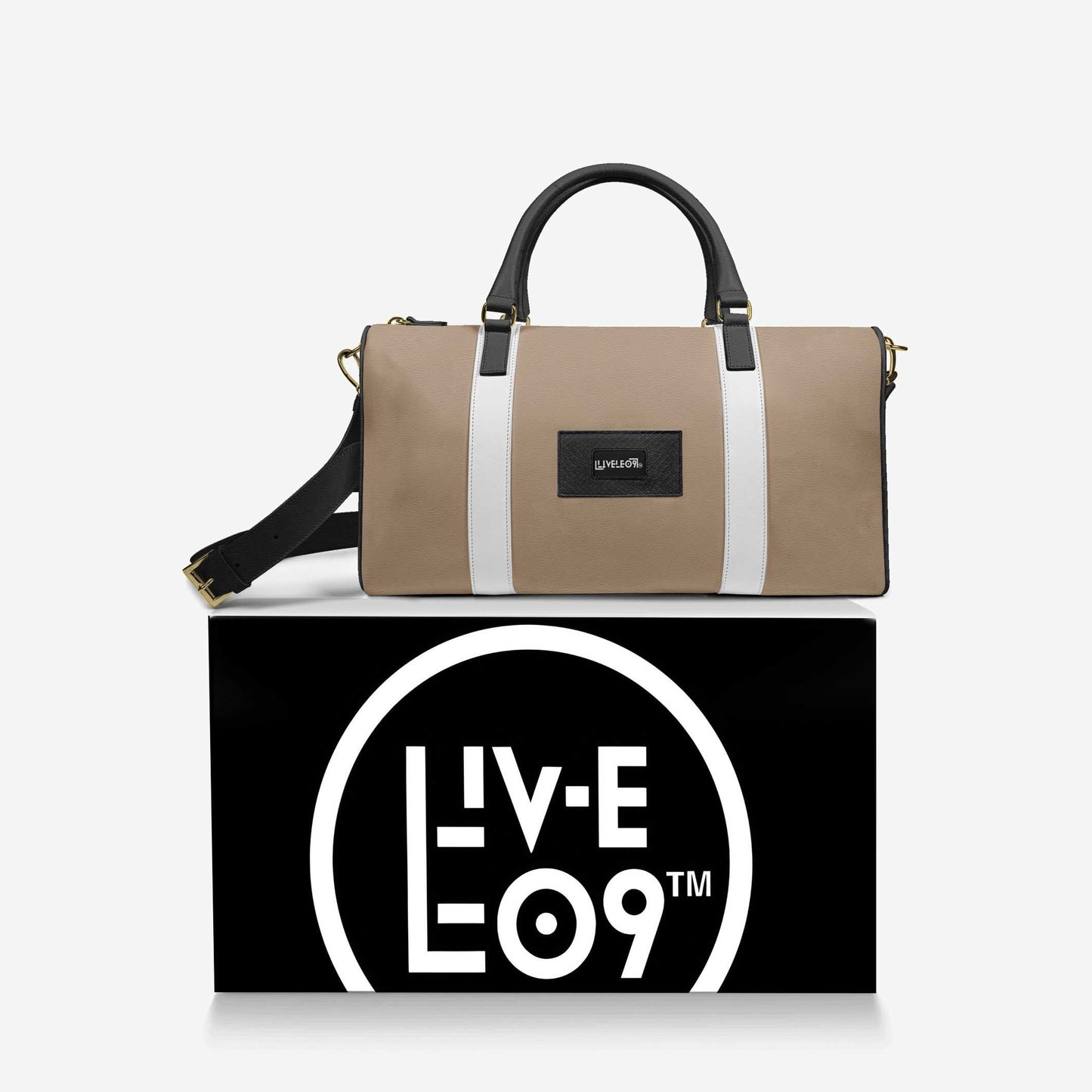 LIVELEO9 Duffel Bag | Brown | Black | White |