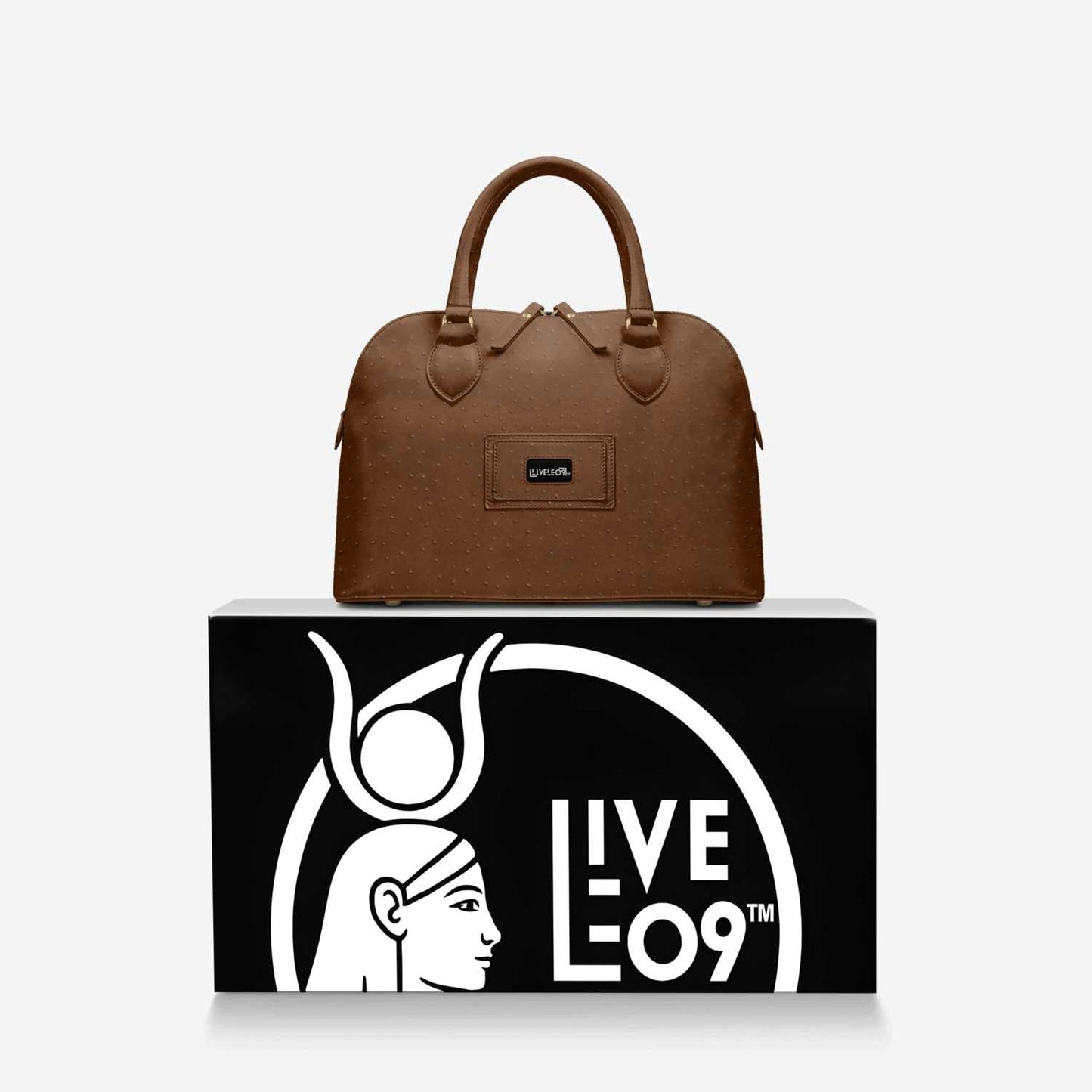 LIVELEO9 Crocodile Chic Bucket Bag | Brown |