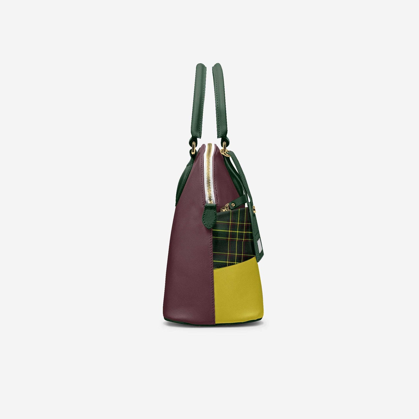 LIVELEO9 Patchwork Chic Bucket Bag | Forrest Green | Yellow | Beaudoux |