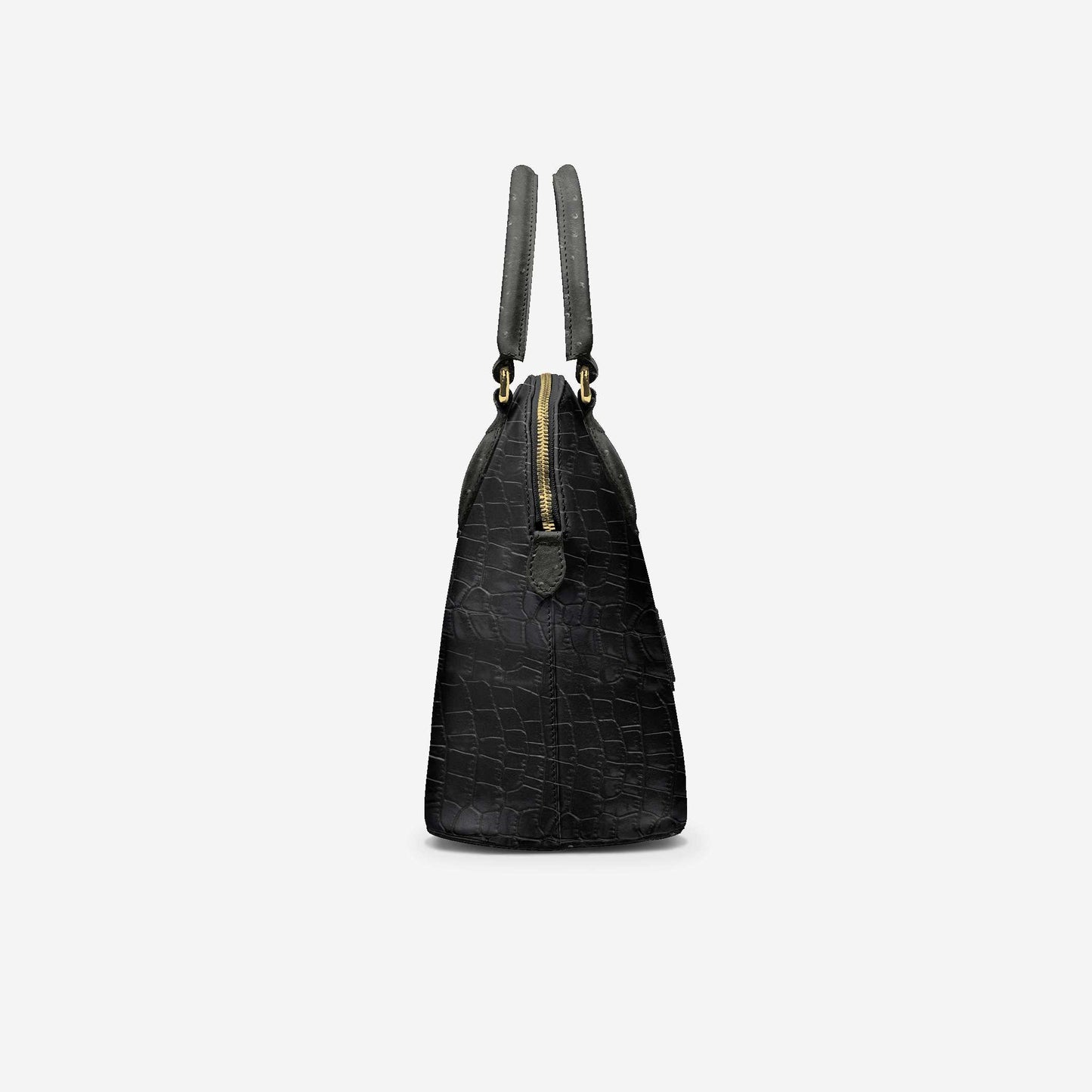 LIVELEO9 Crocodile Chic Bucket Bag | Black |