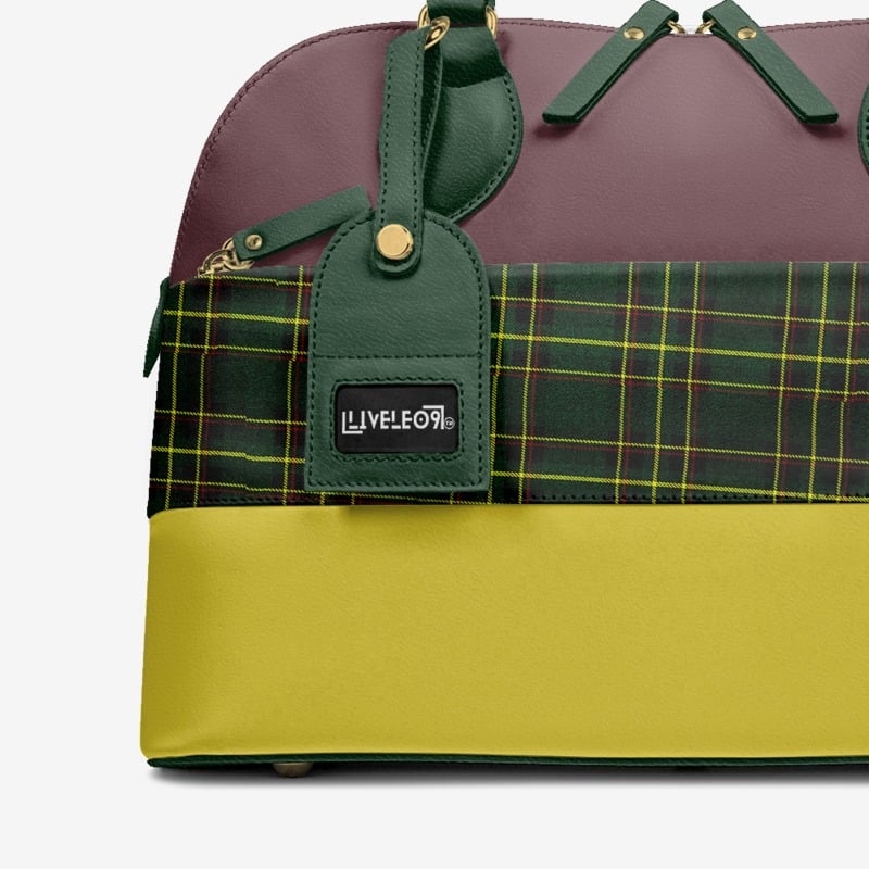 LIVELEO9 Patchwork Chic Bucket Bag | Forrest Green | Yellow | Beaudoux |