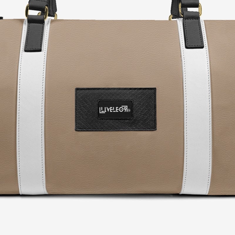 LIVELEO9 Duffel Bag | Brown | Black | White |