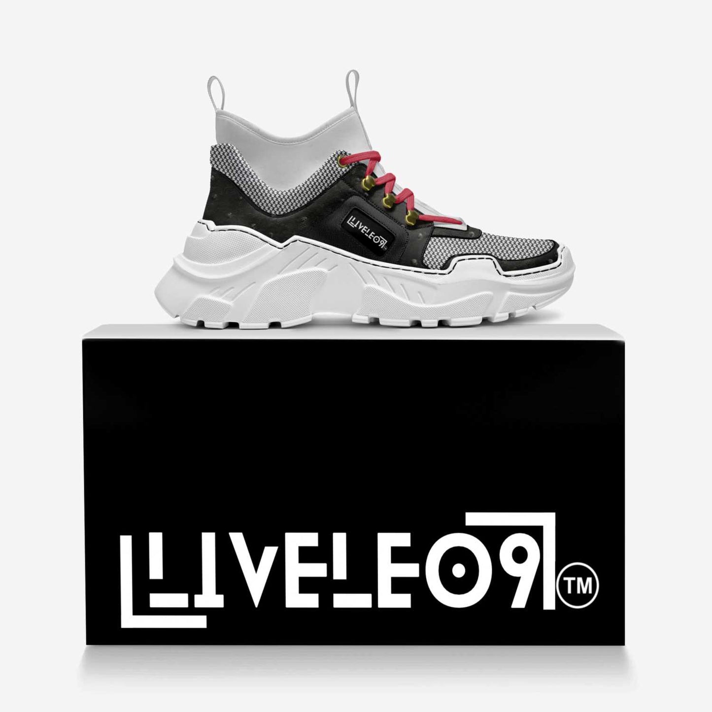 LIVELEO9 Cross Trainers | Black | Hounds Tooth |