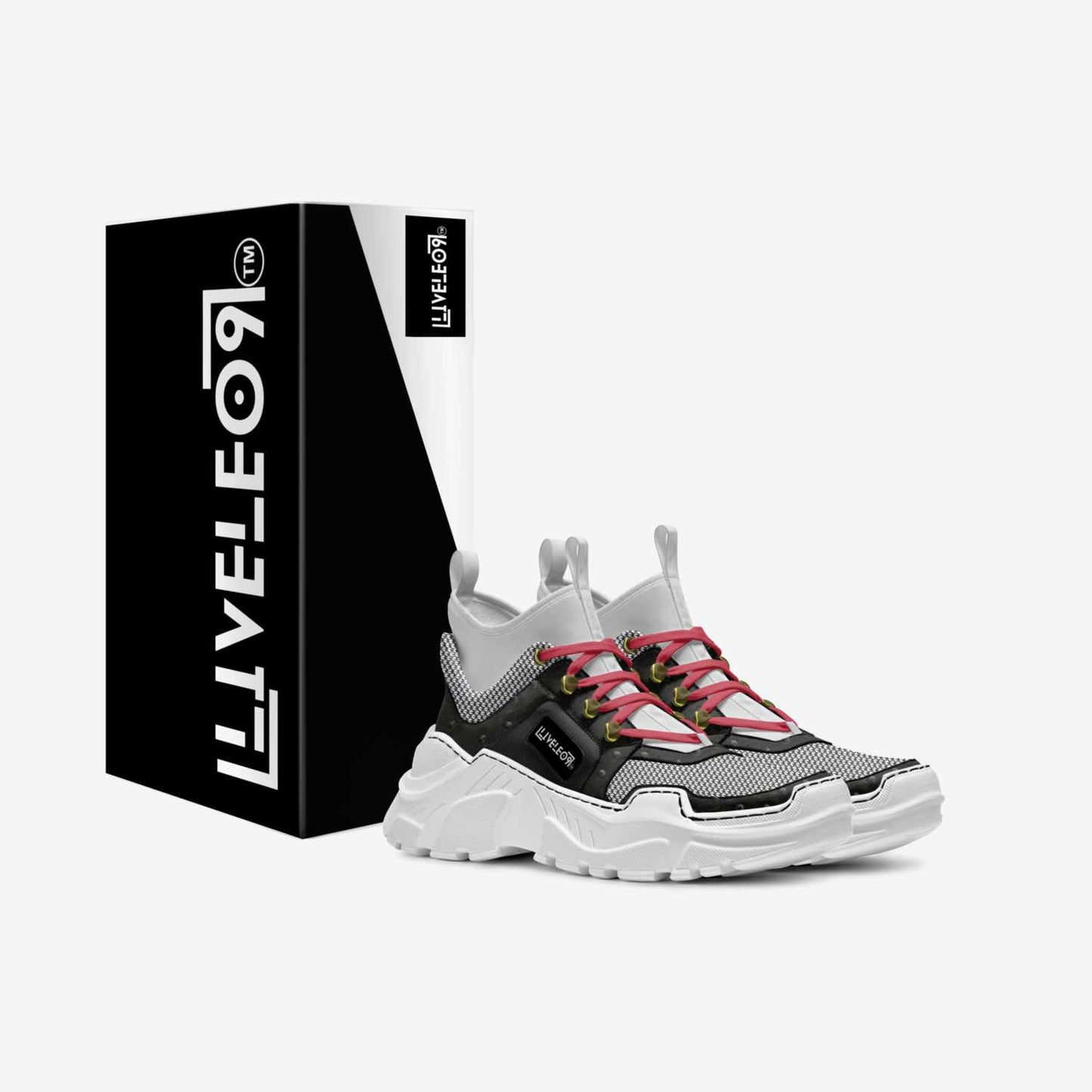 LIVELEO9 Cross Trainers | Black | Hounds Tooth |