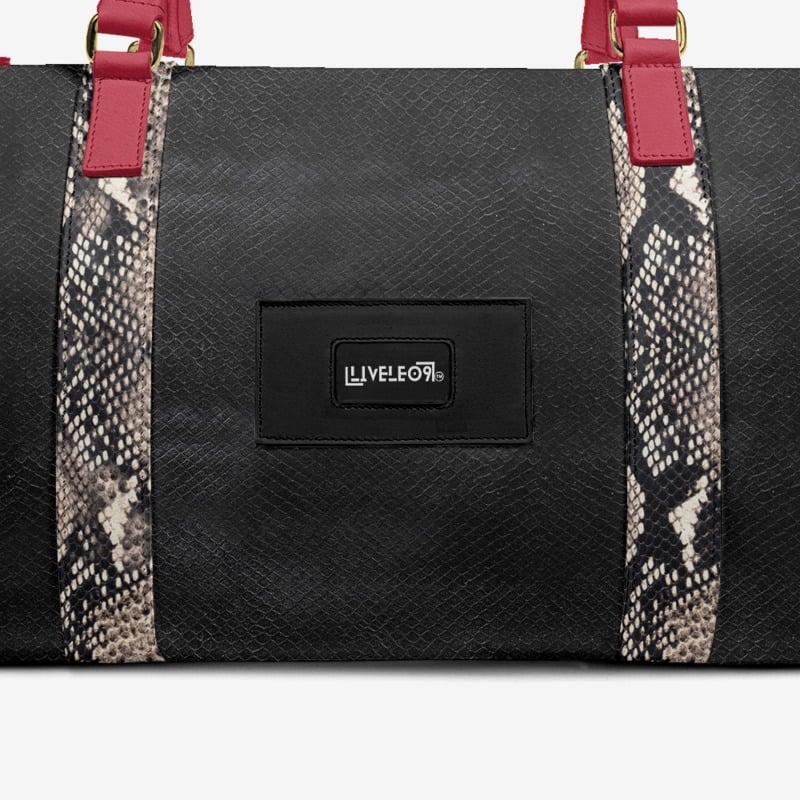 LIVELEO9 Duffel Bag | Red | Black Python | White Snake Skin | Available Winter 2026 |