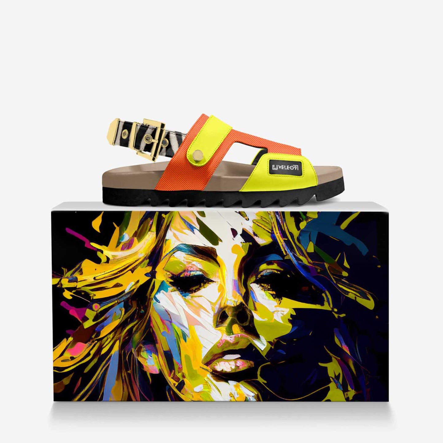 LIVELEO9 Chic Rugged Sandal | Orange | Yellow | Zebra | Available Spring 2026 |