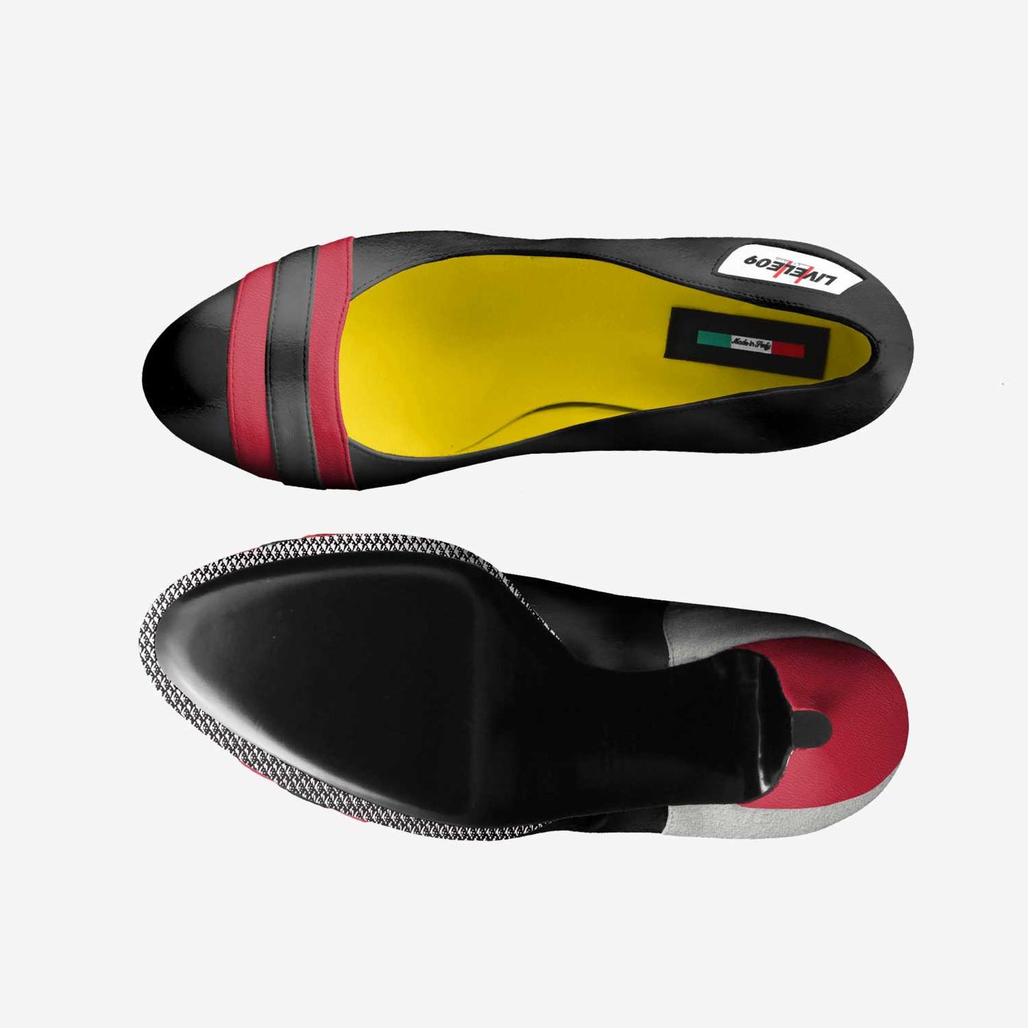 LIVELEO9 Echelon IX Pump | Black | Red | Grey | Hounds Tooth |