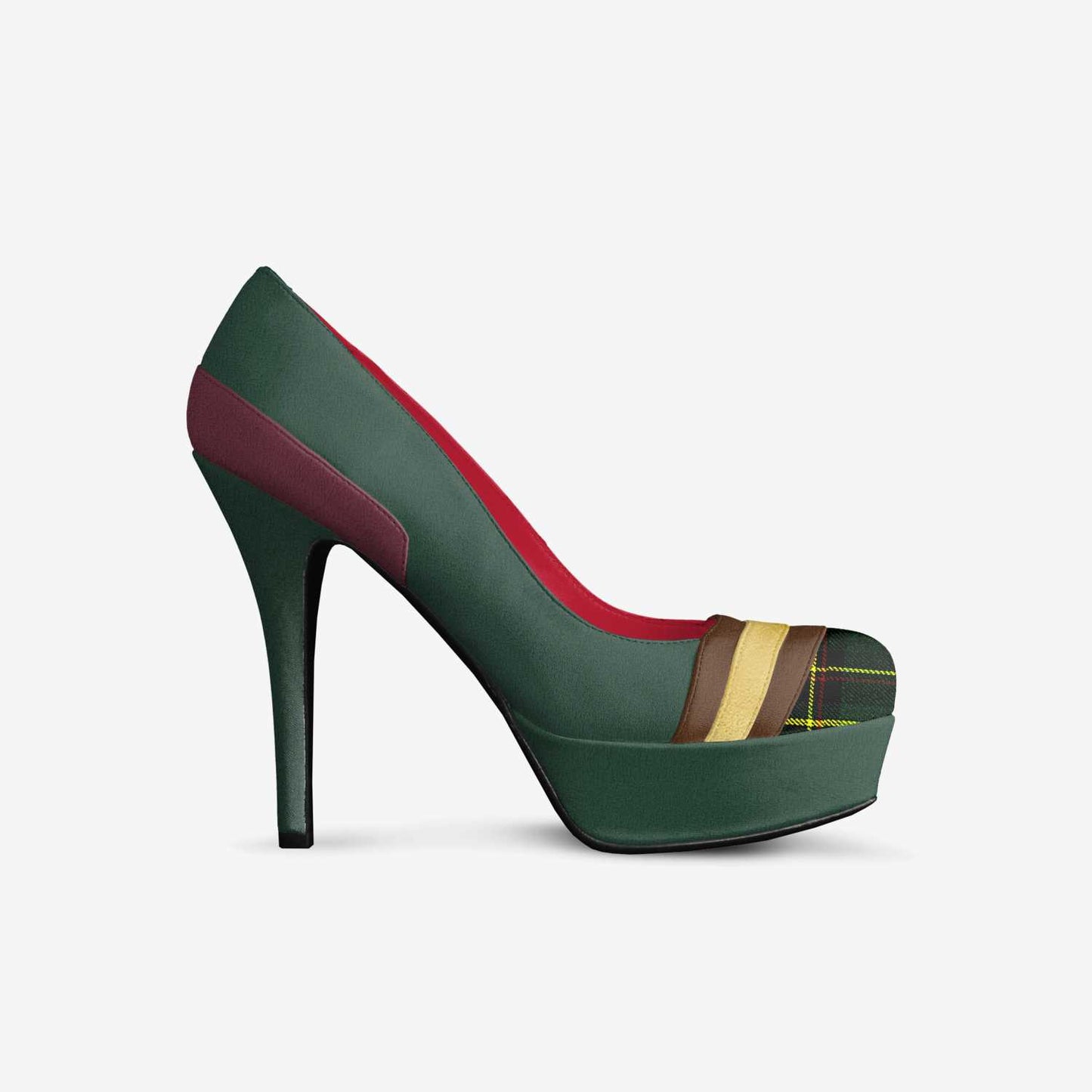 LIVELEO9 Beaudoux Pump | Forrest Green | Gold | Brown | Beaudoux |