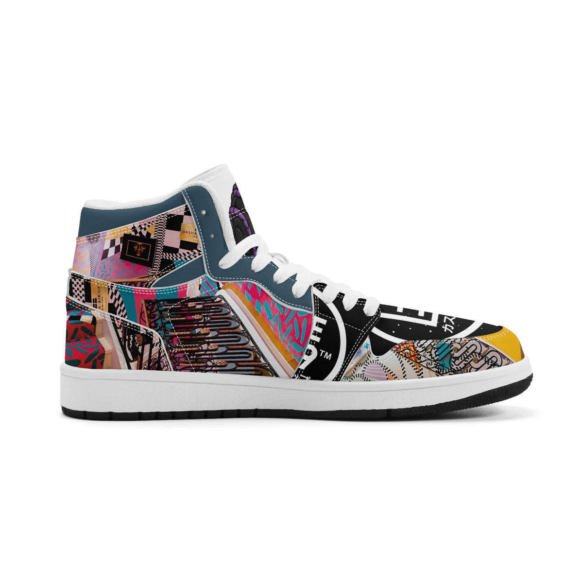 LIVELEO9 x AMIA High Top Mirage 2 | Adult | Logo Edition | White Laces | Vegan Collection |