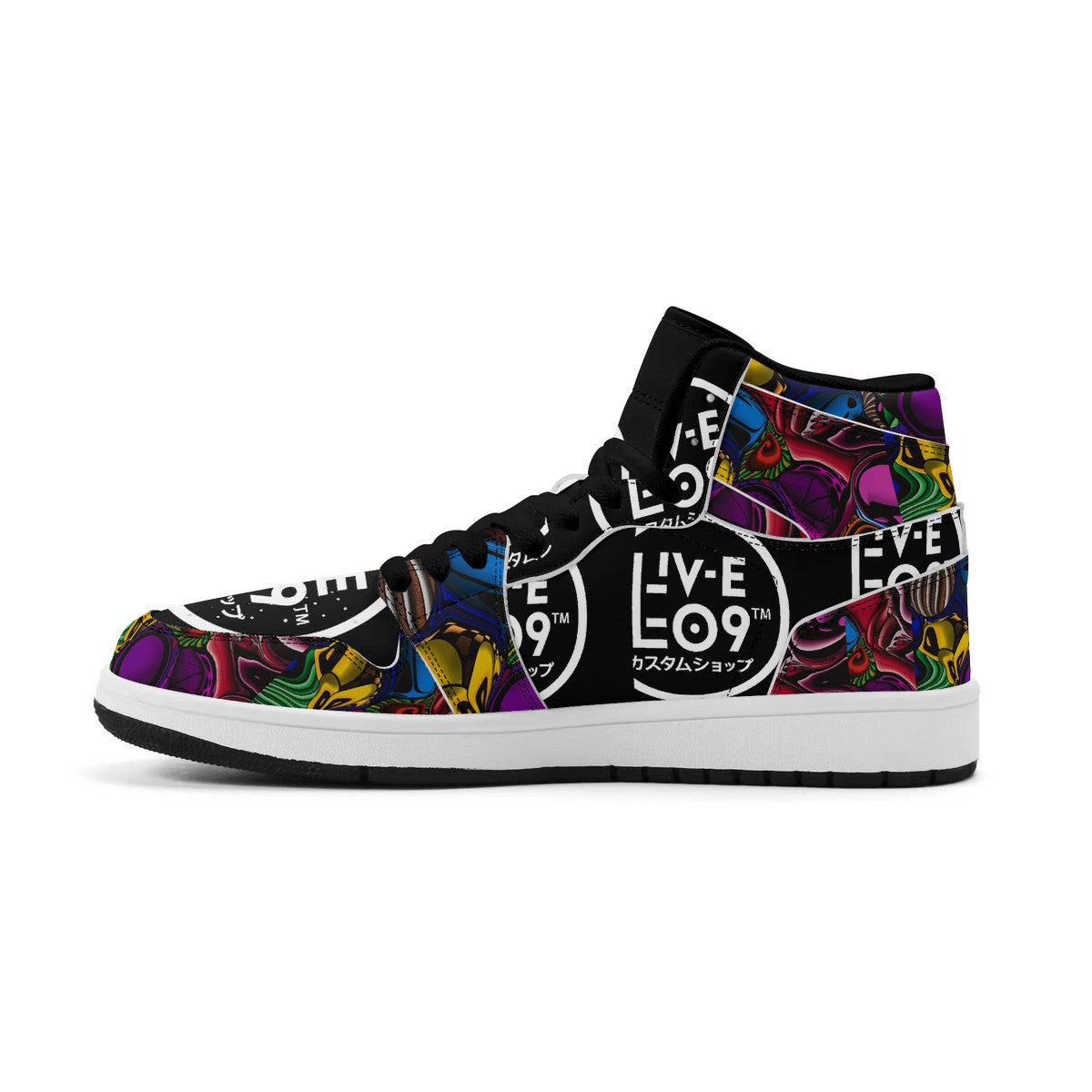 LIVELEO9 x AMIA High Top MIrage 3 | Adult | Logo Edition | Black Laces | Vegan Collection |