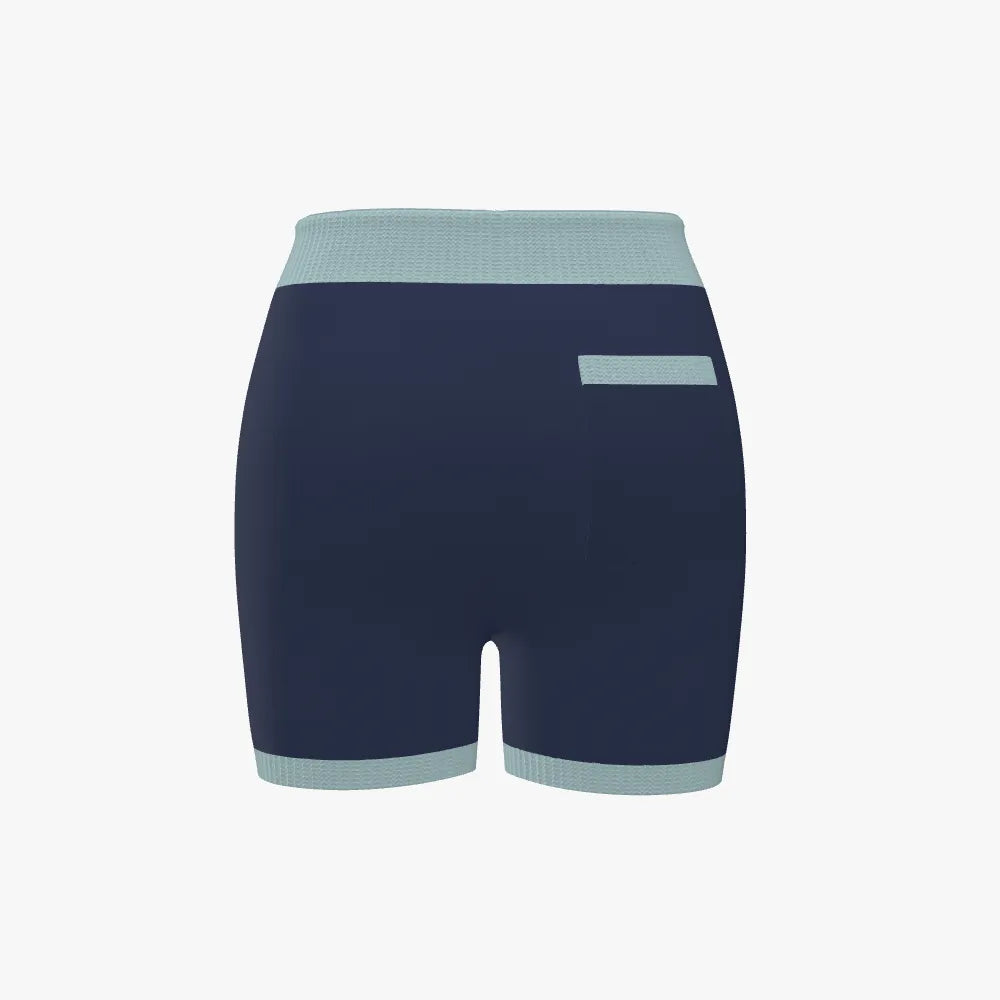 Women's Jacquard Biker Shorts | 12 GG | Light Blue | Navy |