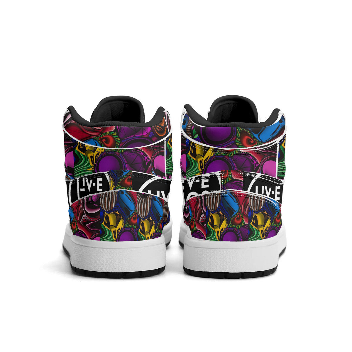 LIVELEO9 x AMIA High Top MIrage 3 | Adult | Logo Edition | Black Laces | Vegan Collection |