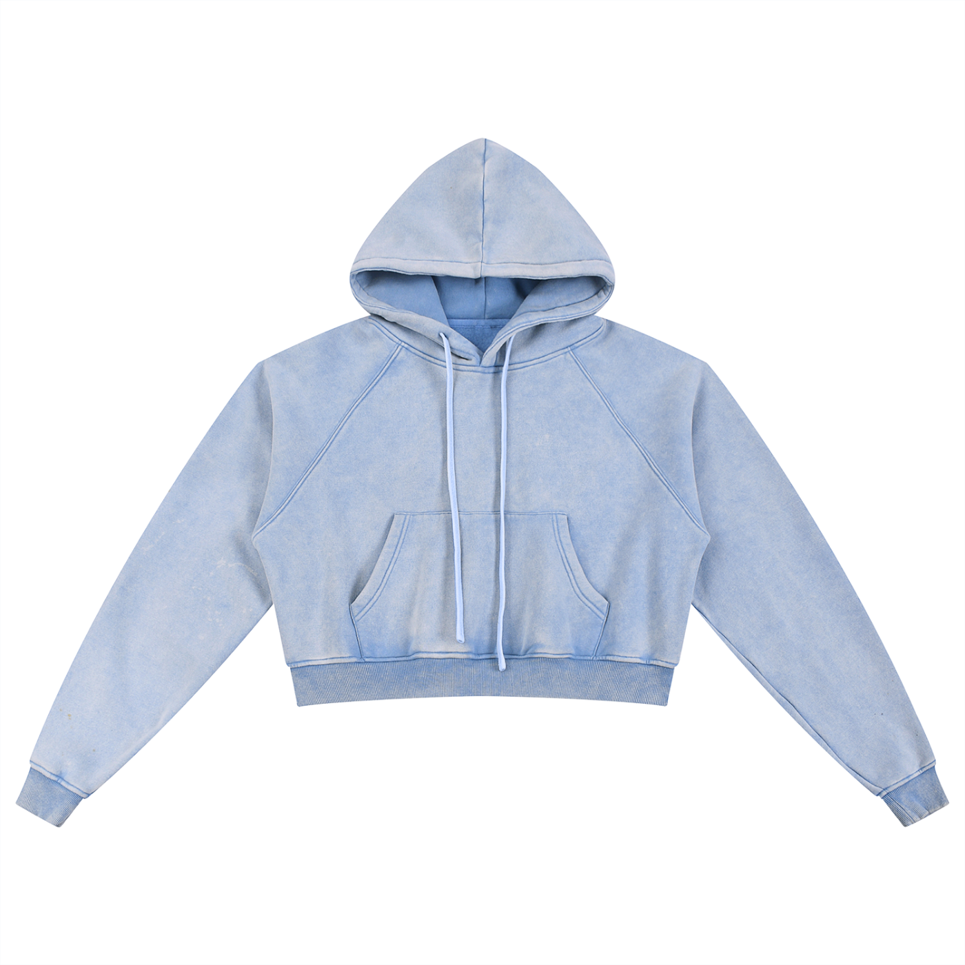 LIVELEO9 Snow Washed Cropped Hoodie | Women | 355 GSM | 4 Colors |
