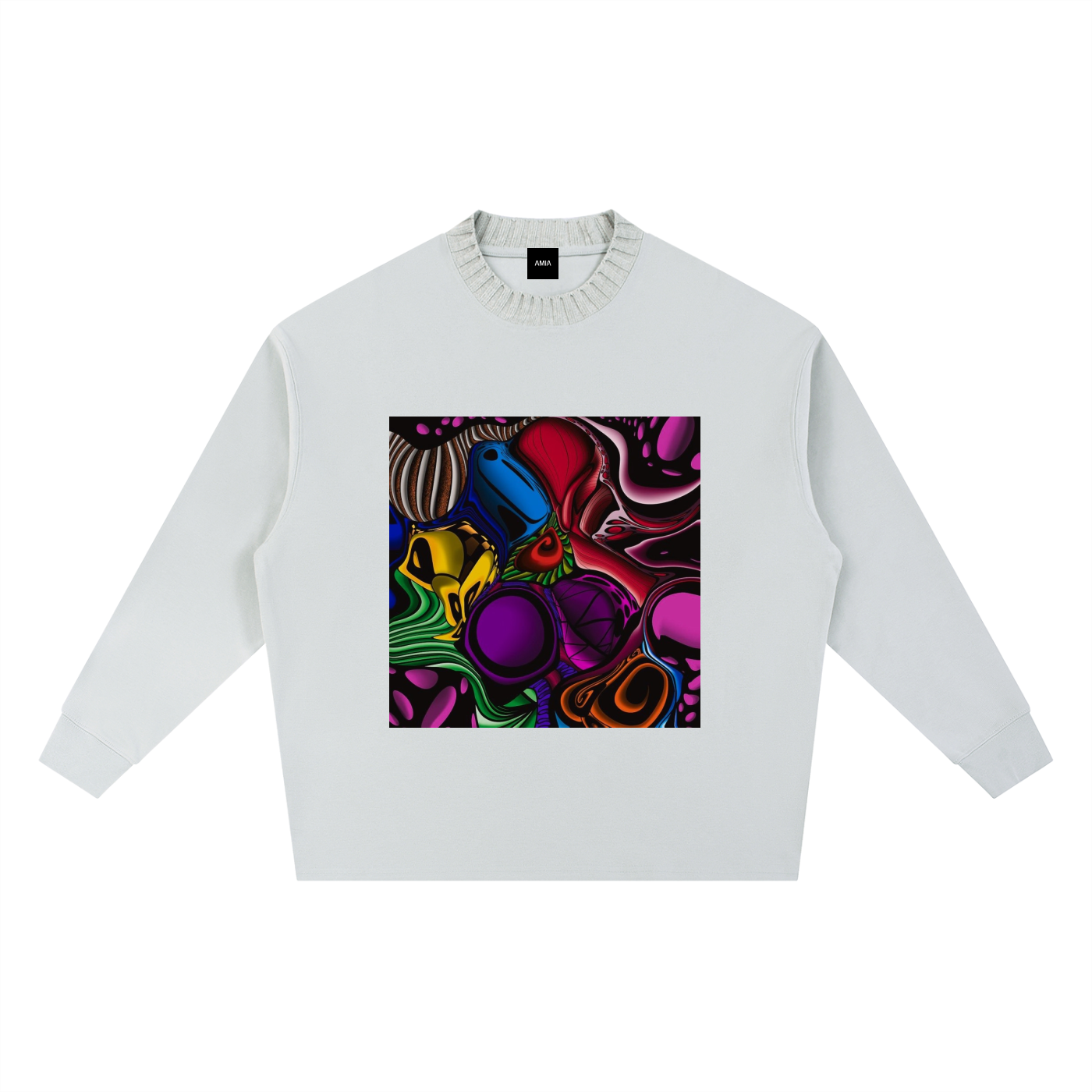LIVELEO9 Knitted Round Neck Oversize Sweatshirt | Men | Women | 290 GSM |