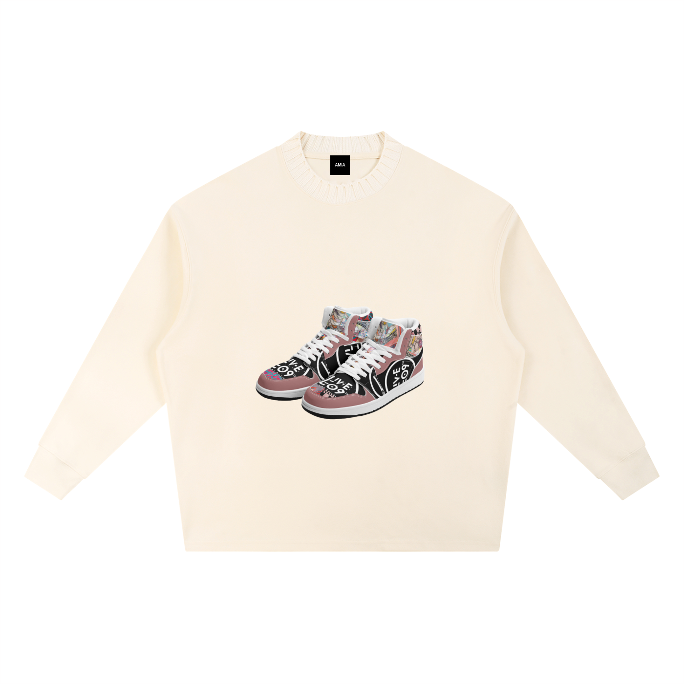 LIVELEO9 Knitted Round Neck Oversize Sweatshirt | Men | Female | 290 GSM | 4 Colors |