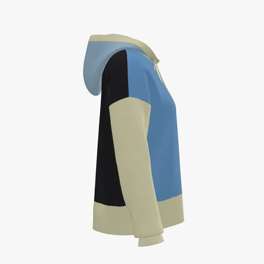 Women's Jacquard Hoodie | 12 GG | Grey | Navy | Sky Blue | Cream |