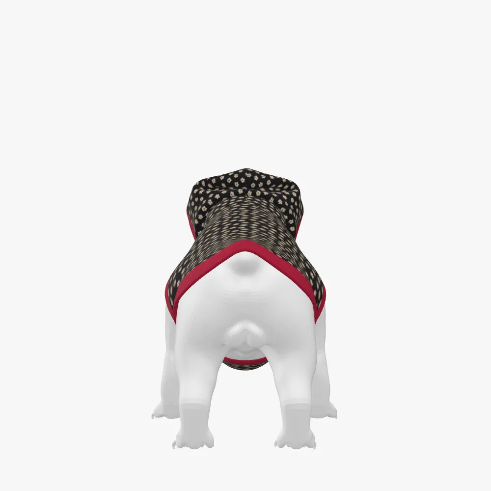 LIVELEO9 Dog Hoodie | 12 GG | Red | Black | Red | White |