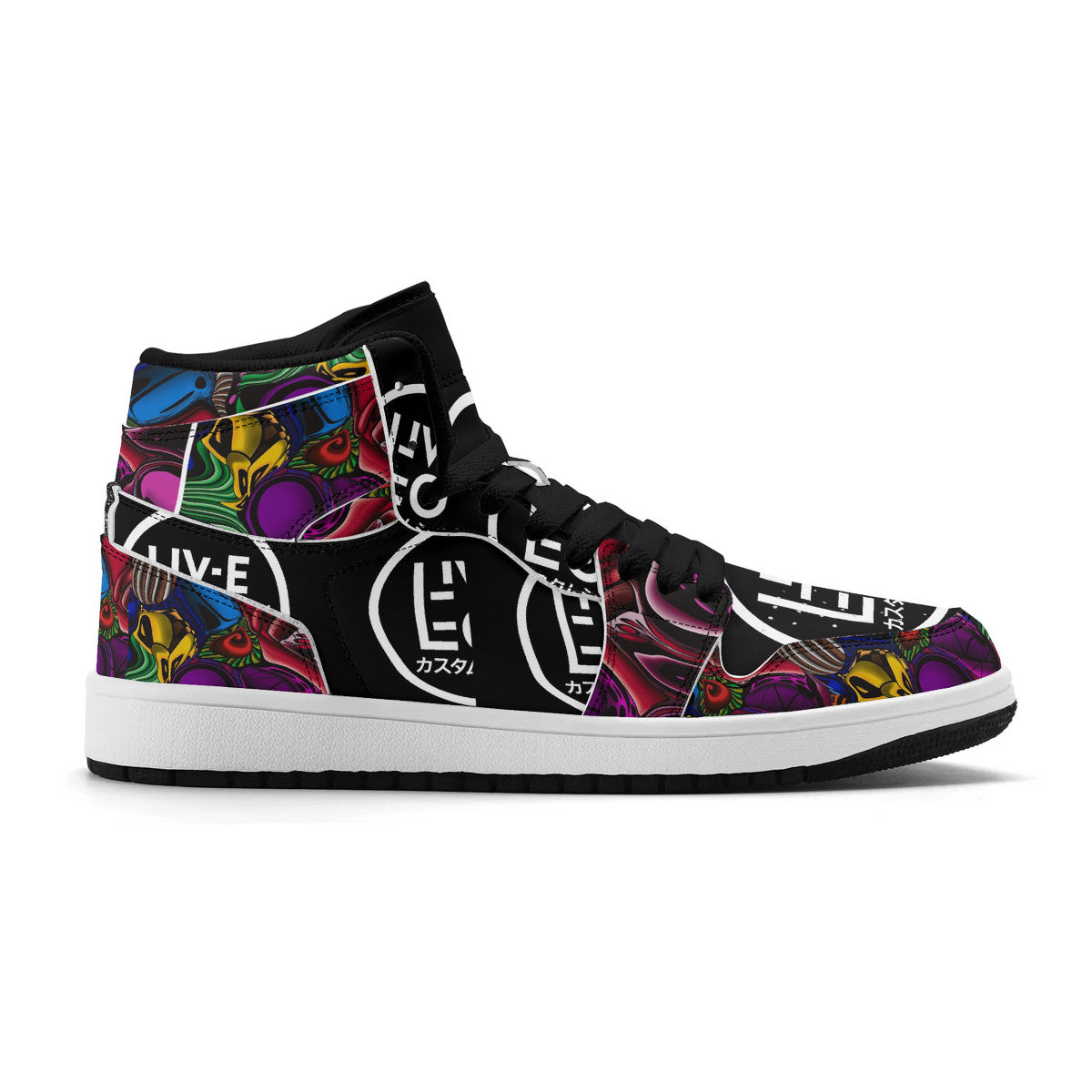 LIVELEO9 x AMIA High Top MIrage 3 | Adult | Logo Edition | Black Laces | Vegan Collection |