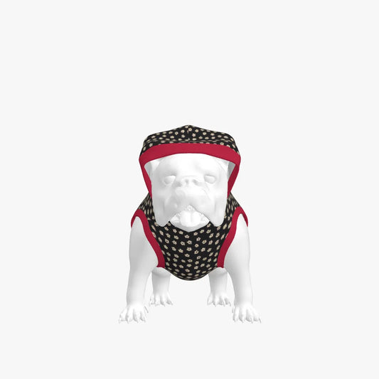 LIVELEO9 Dog Hoodie | 12 GG | Red | Black | Red | White |