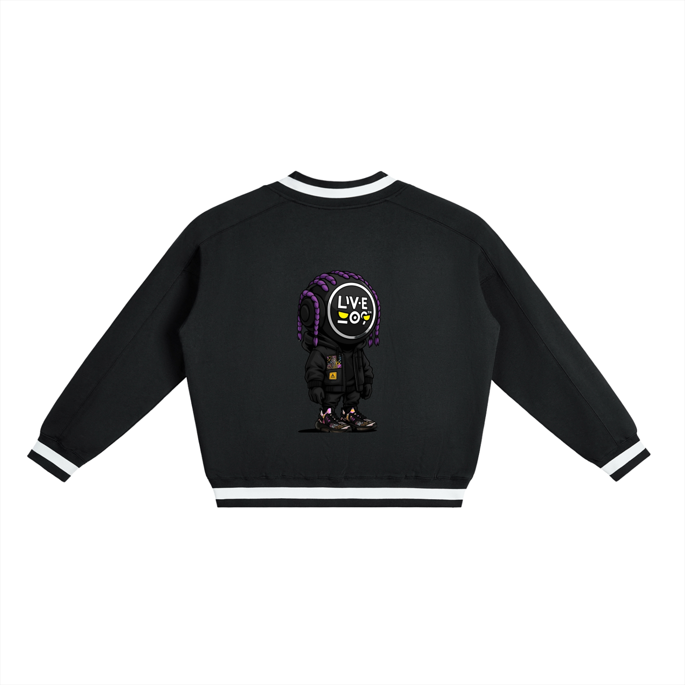 LIVELEO9 V-Neck Varsity Boxy Sweatshirt | Men | Women | 380 GSM |