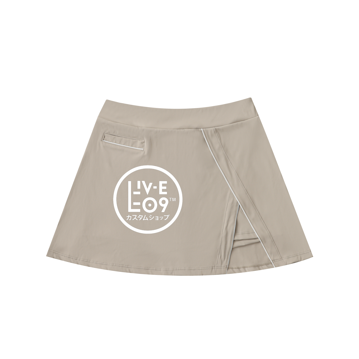 LIVELEEO9 High-Waist Pocketed A-Line Skirt | Women | 3 Colors |