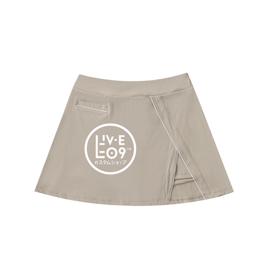 LIVELEEO9 High-Waist Pocketed A-Line Skirt | Women | 3 Colors |