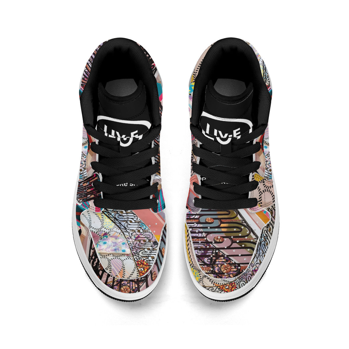 LIVELEO9 x AMIA High Top Mirage | Kids | Black | Vegan Collection |