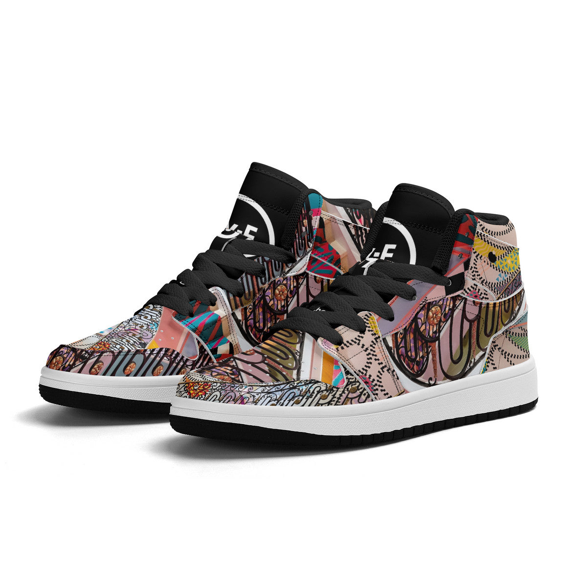 LIVELEO9 x AMIA High Top Mirage | Kids | Black | Vegan Collection |