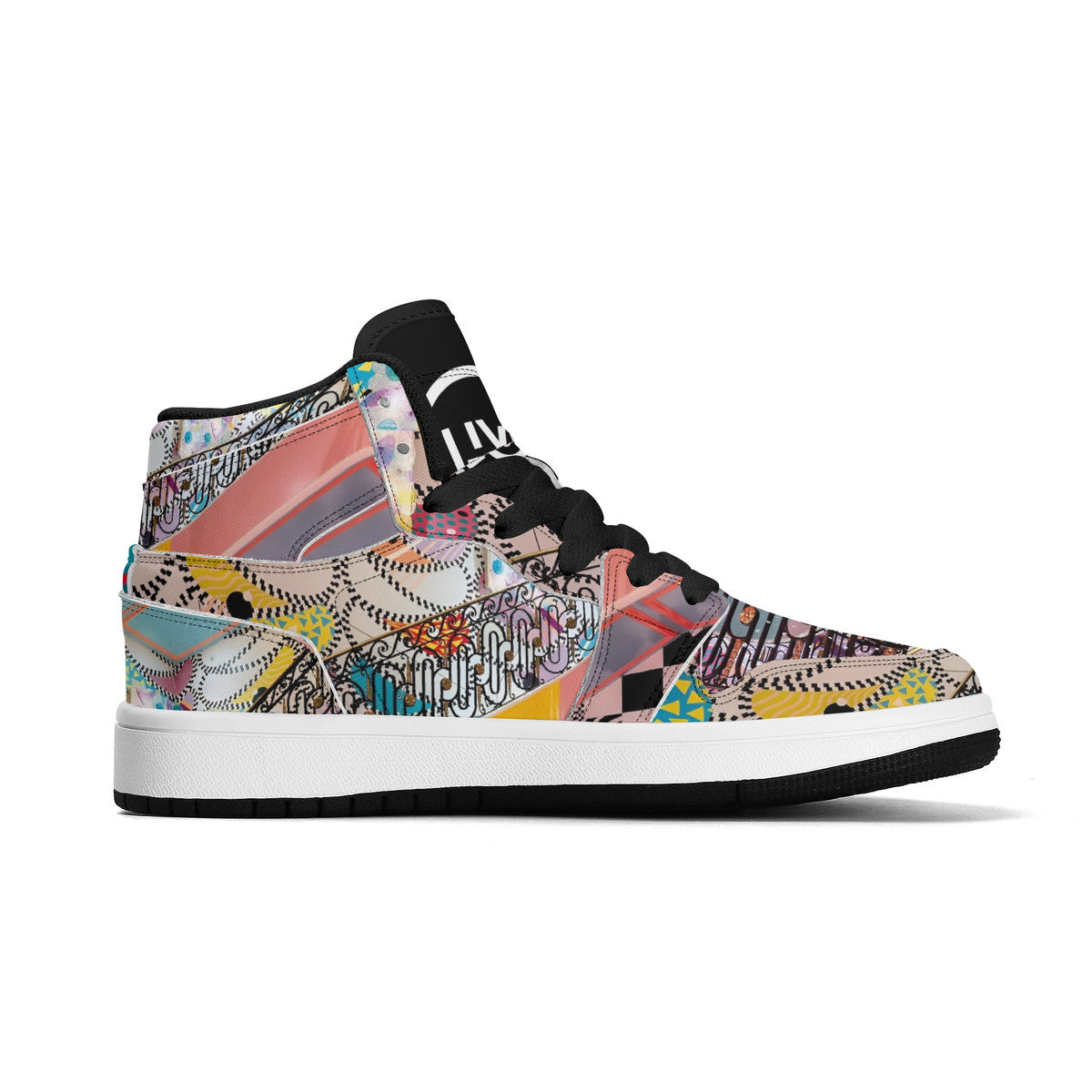 LIVELEO9 x AMIA High Top Mirage | Kids | Black | Vegan Collection |