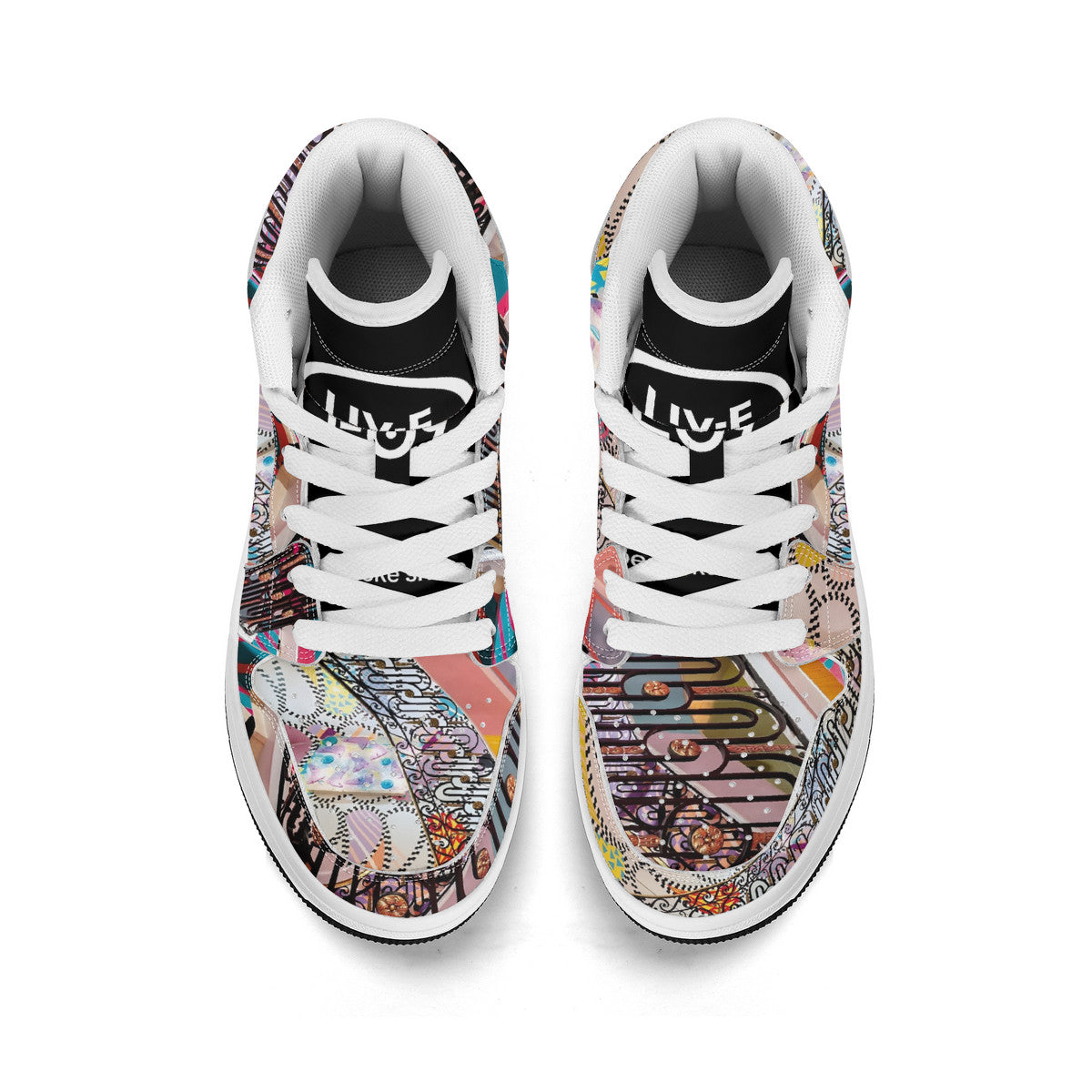 LIVELEO9 x AMIA High Top Mirage | Kids | White | Vegan Collection |