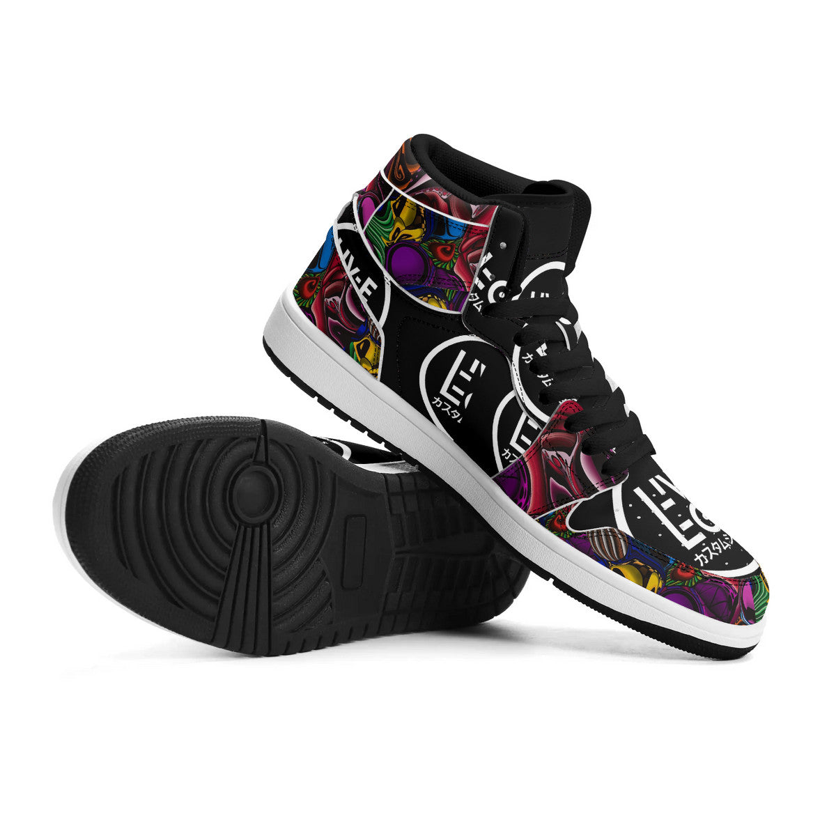 LIVELEO9 x AMIA High Top MIrage 3 | Adult | Logo Edition | Black Laces | Vegan Collection |