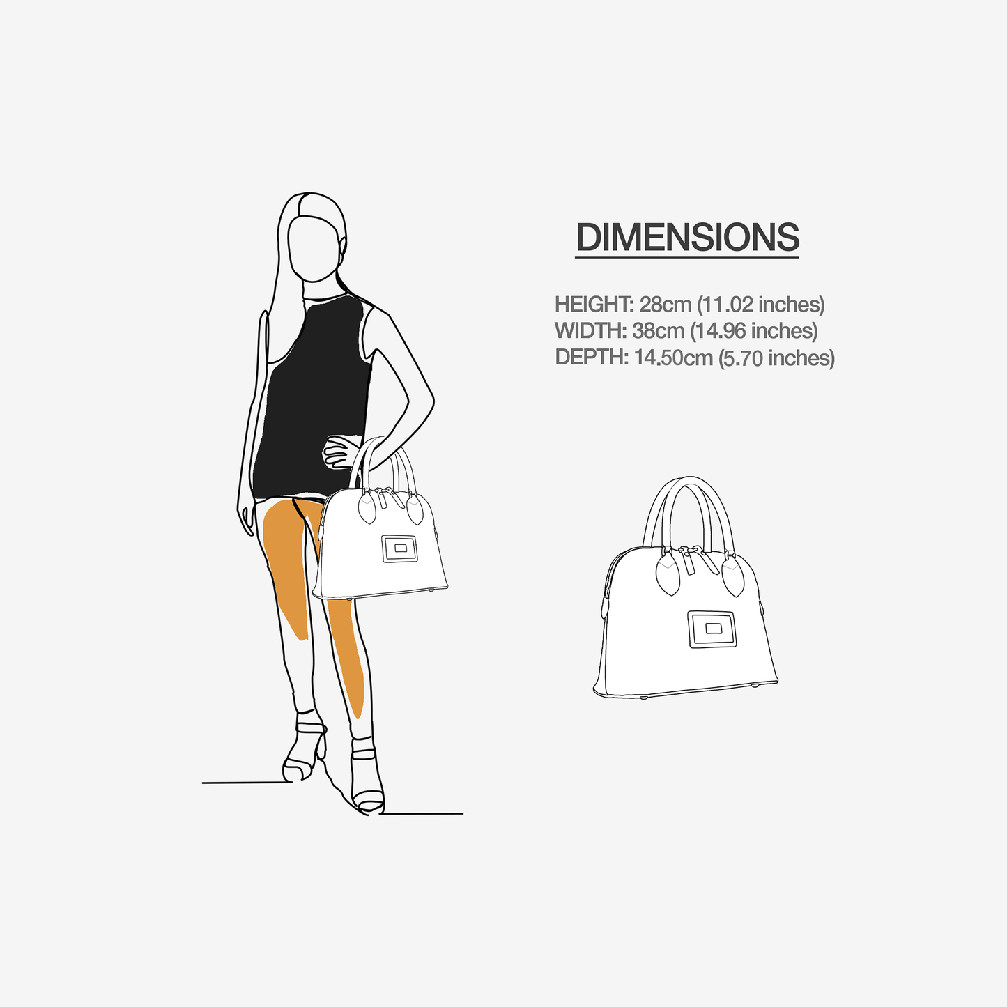 LIVELEO9 Crocodile Chic Bucket Bag | Black |