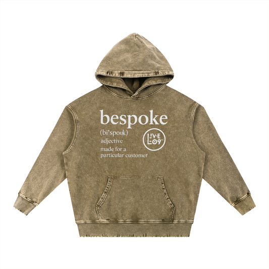 LIVELEO9 Snow Wash Hand-Frayed Heavyweight  Hoodie | Men | Women | 400  GSM | 5 Colors |